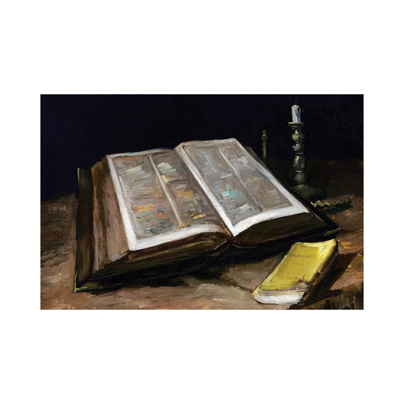 Still Life With Bible by Vincent Van Gogh - Wrapped Canvas Painting, 20.32 cm H x 30.48 cm W