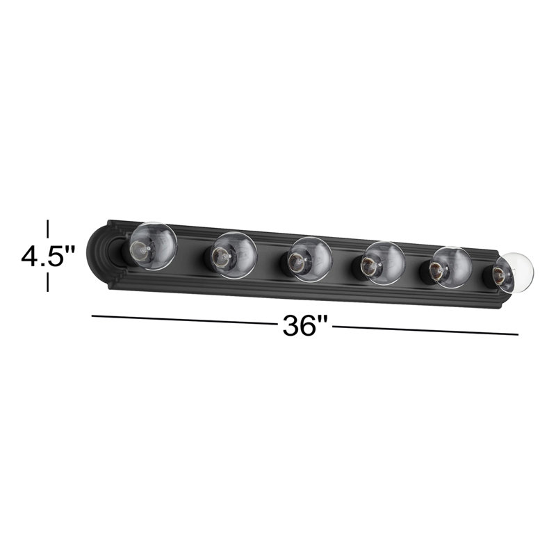 Meuble-lavabo traditionnel noir 6 lumières