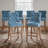 Velvet Kitchen Island Chairs Counter Height Barstools Set of 6-1120115412-1120115418-1139716721