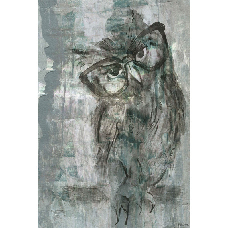 Owl Glasses by Parvez Taj - Wrapped Canvas Painting, 45cm H x 30cm W x 3.81cm D