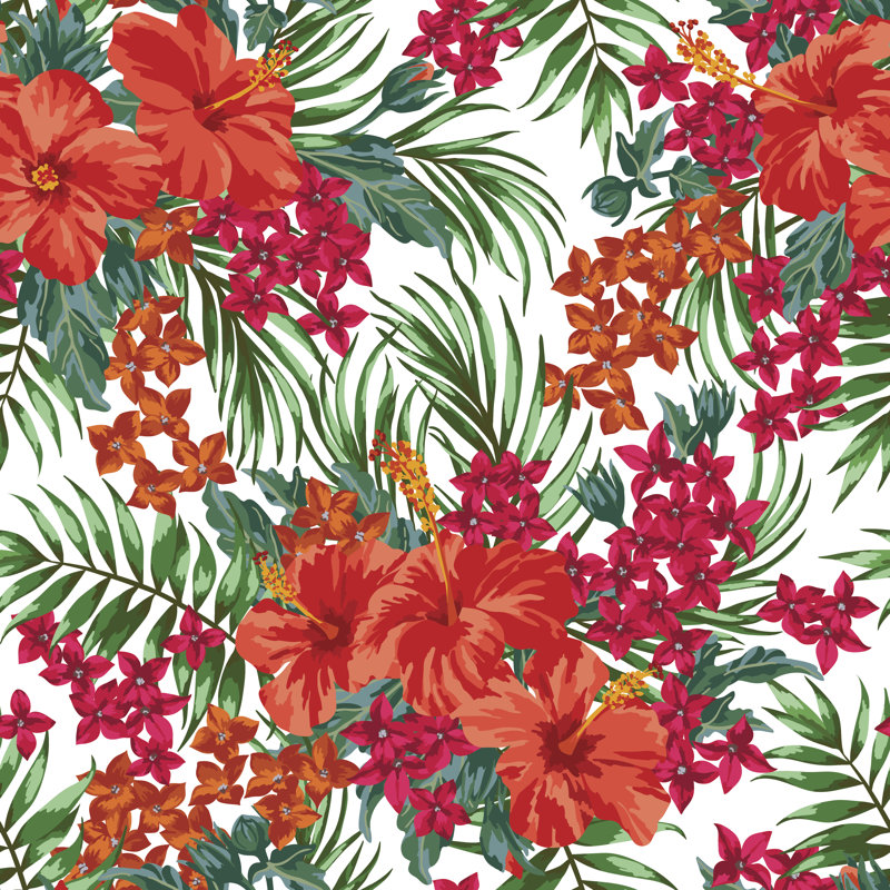 Seamless Exotic Pattern by Nata_Slavetskaya - Wrapped Canvas Print, 122cm H x 122cm W