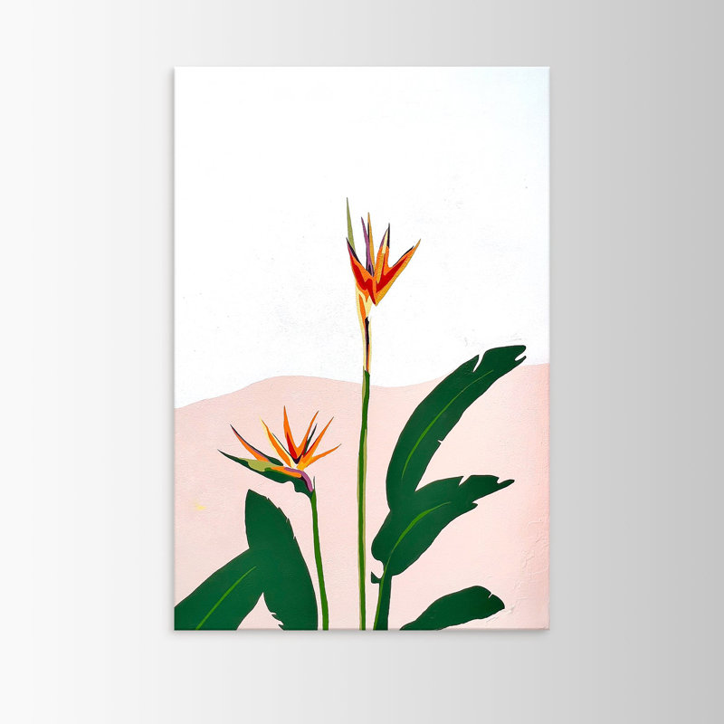 Birds of Paradise II Acrylic Painting Print, 48" H x 32" W x 1.5" D, Wrapped Canvas, Does Not Apply