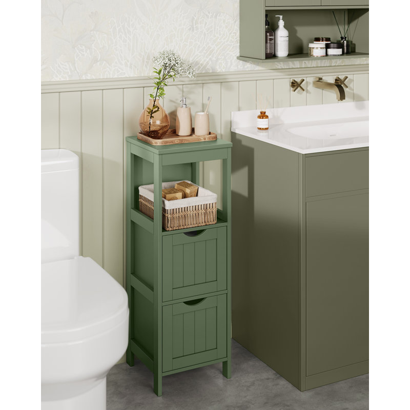 Armoire à linge autoportante Oxfordshire, H 35 po x l 12 po x P 12 po, Vert