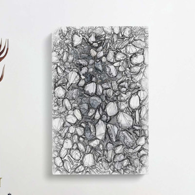 Pebbles In Abstract - Wrapped Canvas