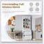Grand garde-manger autoportant moderne avec plateau en faux marbre, 5 tiroirs de rangement et tablette réglable, ensemble de 2-1298504092
