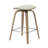 Hoxha Leather Square Counter Stool With Stained Poplar Wood Frame And 360-Degree Swivel Hoxha Collection-1281009137