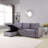 Pancoast 91" Wide Velvet Reversible Sleeper Sofa & Chaise-209249595