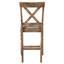 Tabourets à hauteur de comptoir avec pieds en bois et revêtement brun clair - de 2 à 2 traverses en lin, fabrication durable