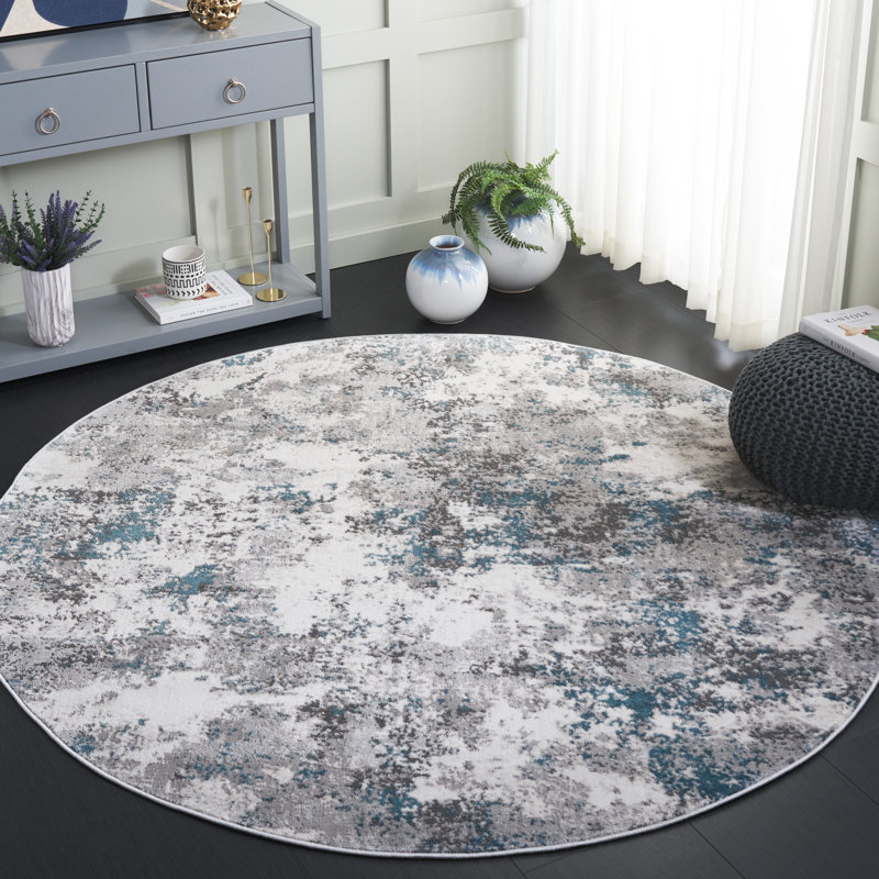 Tapis abstrait Brantner Performance, Rond 6 pi 7 po