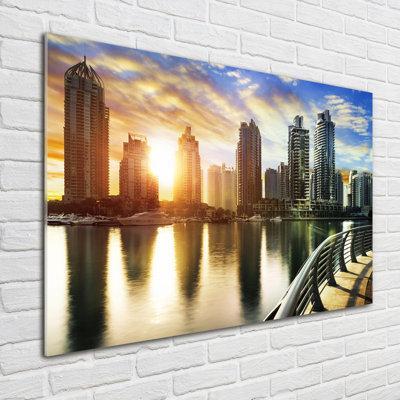 Dubai Sunset - Unframed Art Prints on Glass