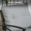 Ensemble de chaises berçantes de patio 3 pièces, ensemble bistro en osier avec 2 chaises berçantes rembourrées