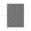 Tapis intérieur lavable à motif géométrique ivoire 5 pi x 8 pi