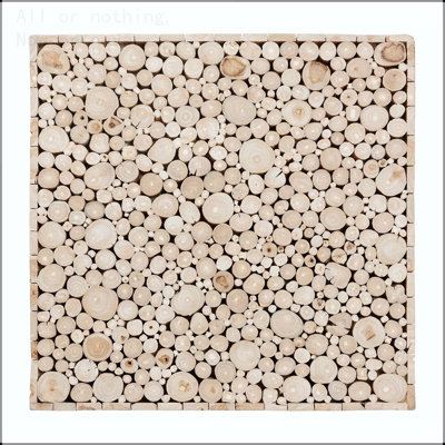 Table basse en teck de style bohémien avec bûches de bois recyclées