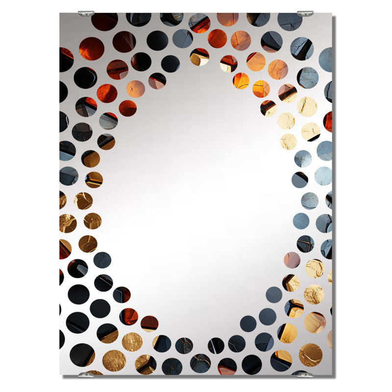 Iohanna - Miroirs muraux décoratifs à carreaux abstraits, 32 po x 24 po