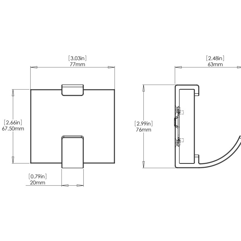 Wall Hook, Chrome