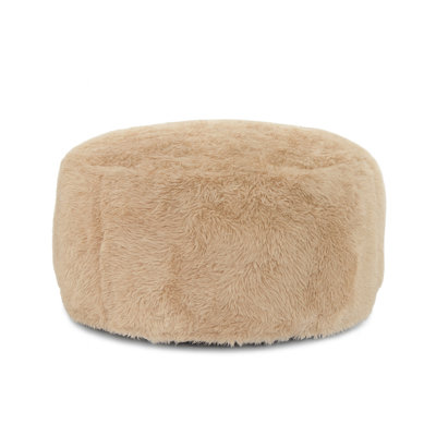 Round Faux Fur Bean Bag Chair