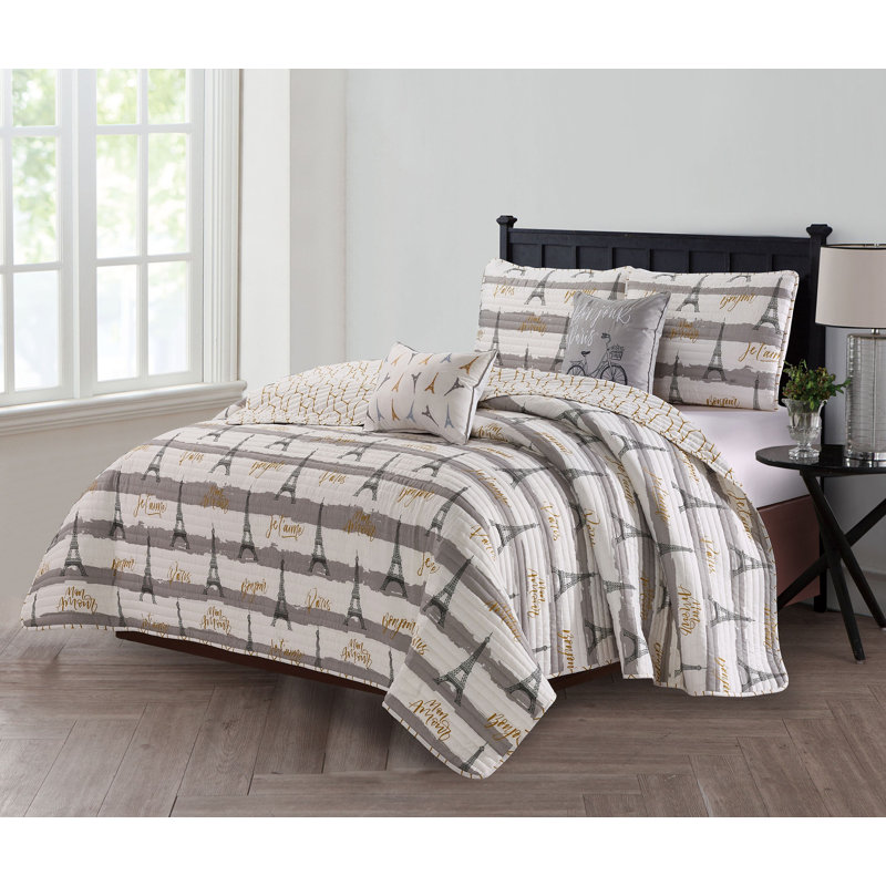 Ensemble de surfaces réversibles Zosia, Courtepointe simple et 3 pièces supplémentaires