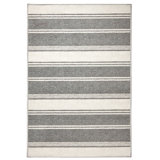 Bowman Machine Printed Polyester Striped Area Rug in Gray/White
