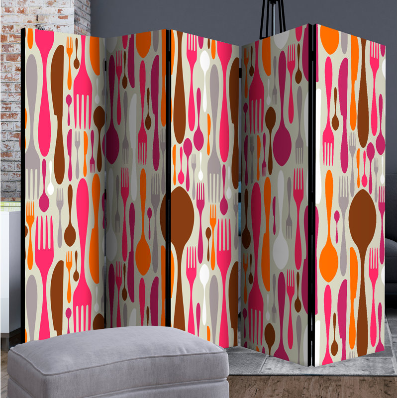 Lampron 172cm H Folding Room Divider, 5