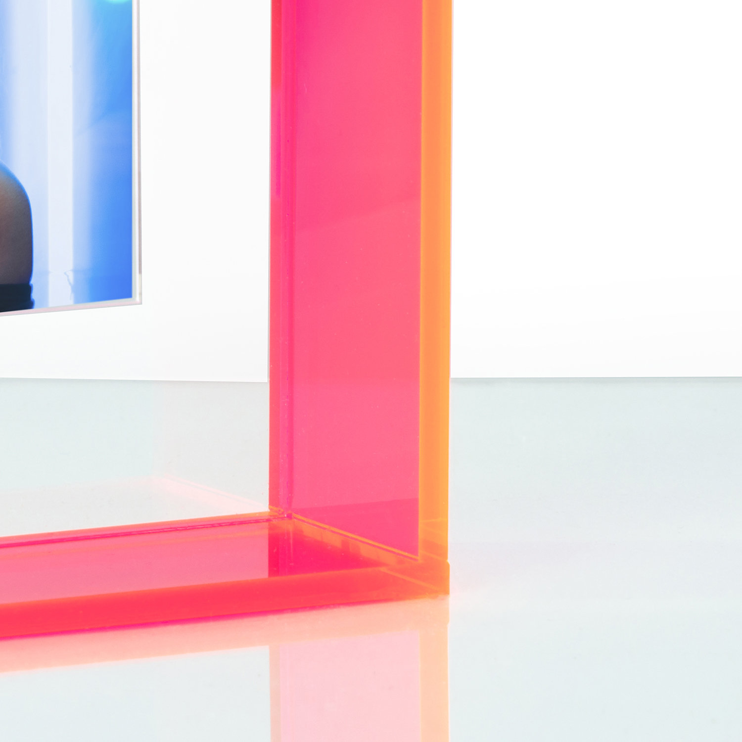 Magnetic Float Picture Frame, Neon Pink, 8" x 8"