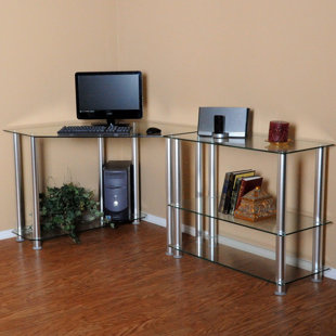 Bureau d'ordinateur de coin avec extension modulaire 35 po