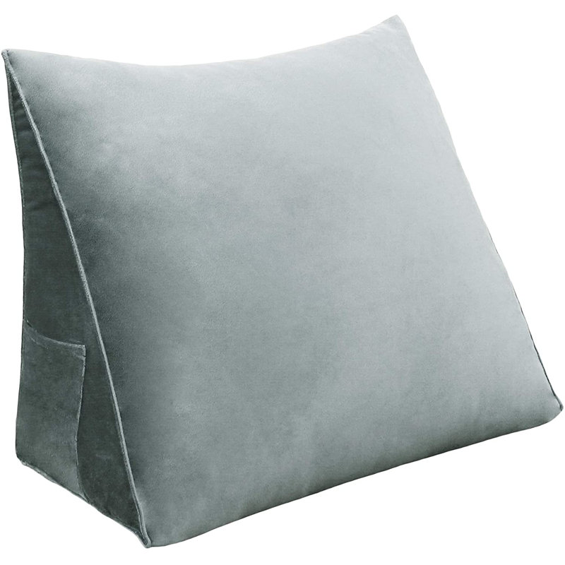 Triangular Backrest Cushion, Grey