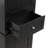 Bathroom Storage Cabinet In Black With Adjustable Shelf And Side Bottom Drawer Tall Top Inner