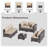 6-Person All-Weather Wicker Modular Patio Conversation Set with Cushions-109423078