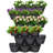 Set Of 6, 18 Pockets, Self-Watering Stackable Vertical Planters - Wall Mounted Plastic Planters