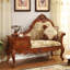 Fauteuil grand américain 49,21 po en bois massif brun