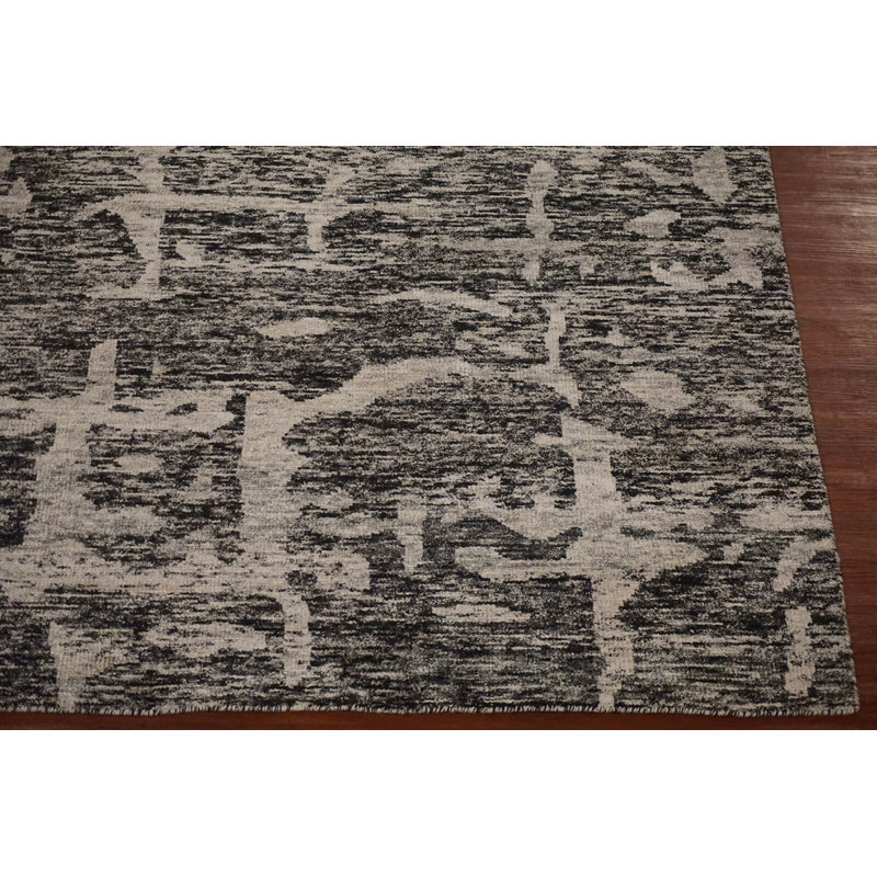8 x 10 soie de bambou moderne noir
