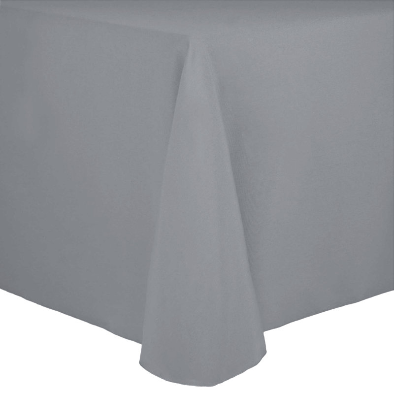 Solid Color Round Tablecloth, 5, 108" x 156", Gray