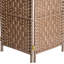 Cloison d'intimité 6 pi de hauteur tissée - naturel. Conception élégante. Structure en bois de peuplier. Idéal pour les salles d'étude. Charnières réglables pour différentes configurations. Cloisons faciles à ranger. Pliable