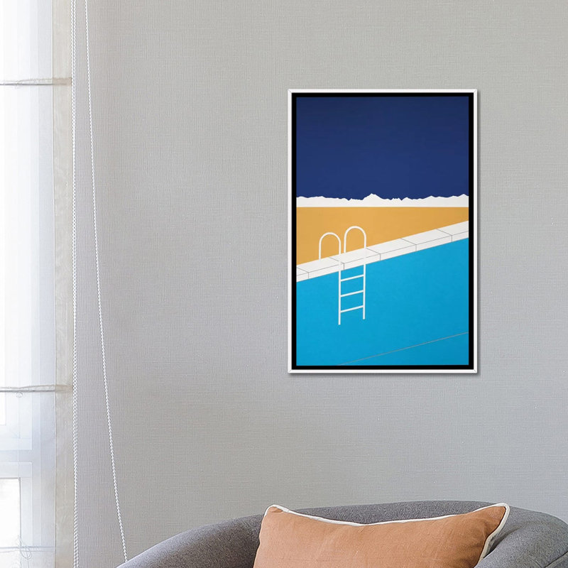 Desert Pool, 66.04 cm H x 45.72 cm W x 4.445 cm D, White