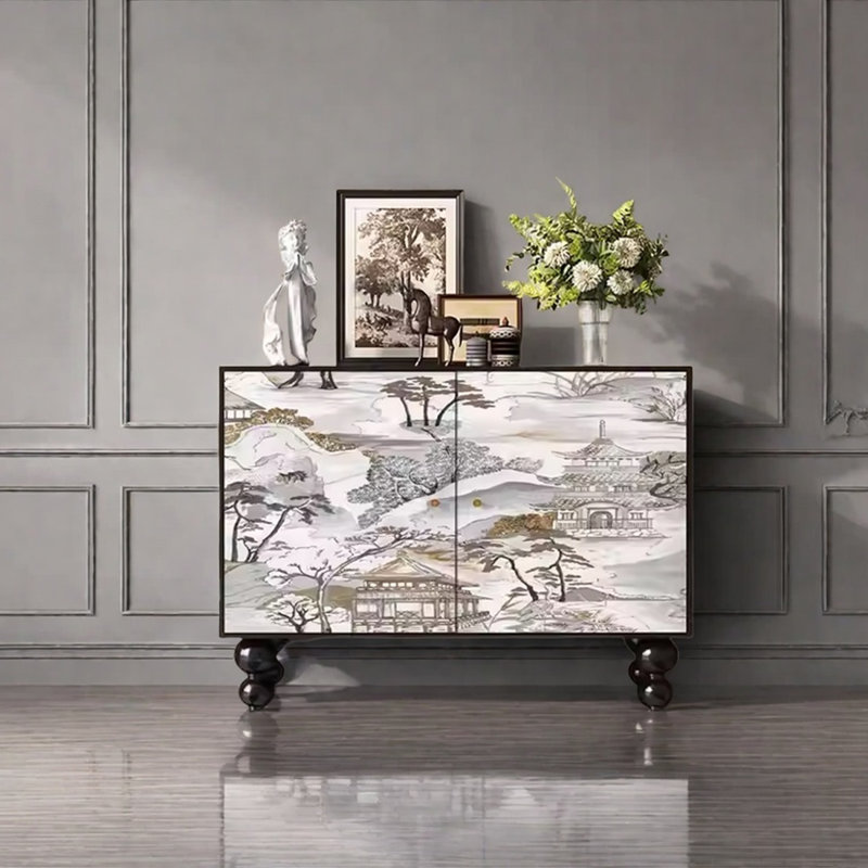 Armoire de rangement en bois massif avec plateau spacieux