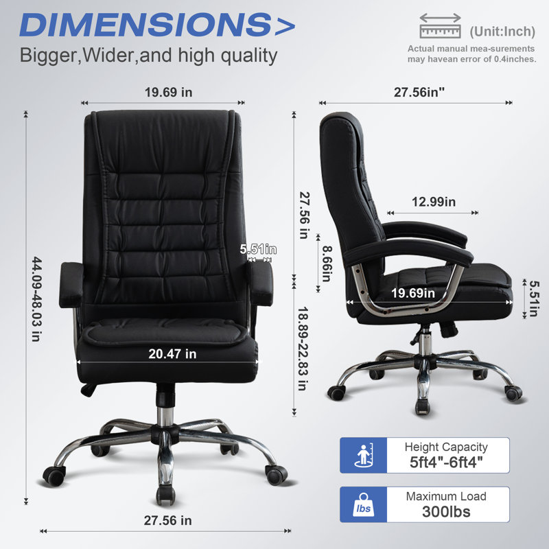 Fauteuil de direction ergonomique Allard, Noir