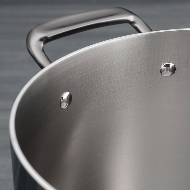 10-Piece Stainless Steel Tri-Ply Clad Cookware Set with Glass Lids