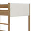 Lit mezzanine simple avec bureau intégré, lit mezzanine rembourré en tissu molletonné