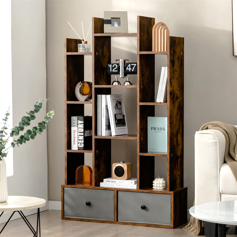 132cm H x 80cm W Standard Bookcase, Brown