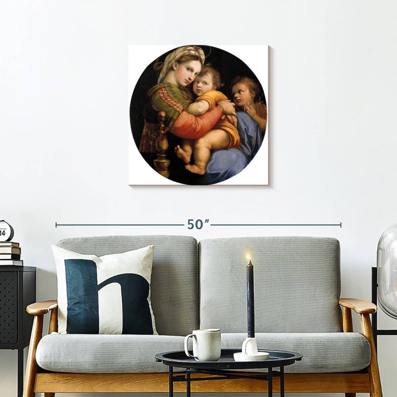 Leisha Madonna Della Seggiola, H 24 po x l 24 po