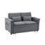 Lit convertible 2 places en velours gris