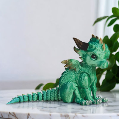 6.25"W 3D Dragon Figurine