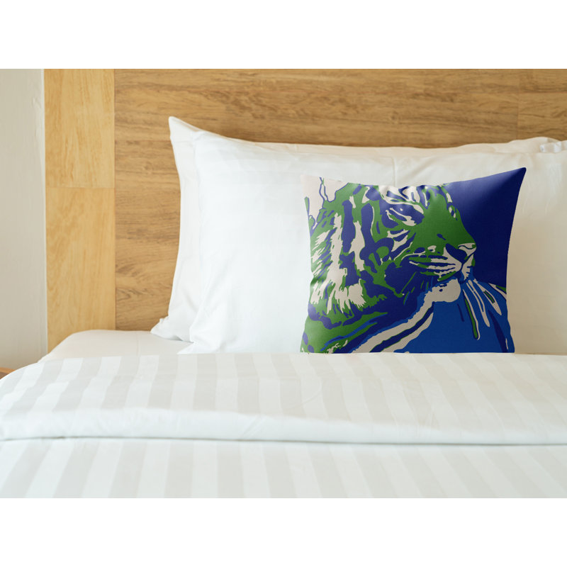 Coussin d'intérieur Leon, Azur royal, 16 po x 16 po