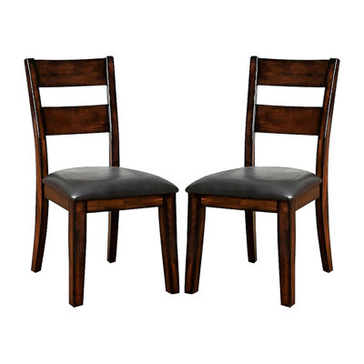 Dark Cherry Chairs With Padded , 2 , Back Chairs, Dining