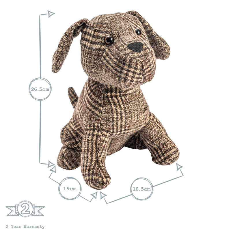 Nicola Spring - Milo the Dog Door Stops - 19 x 26.5cm - Brown