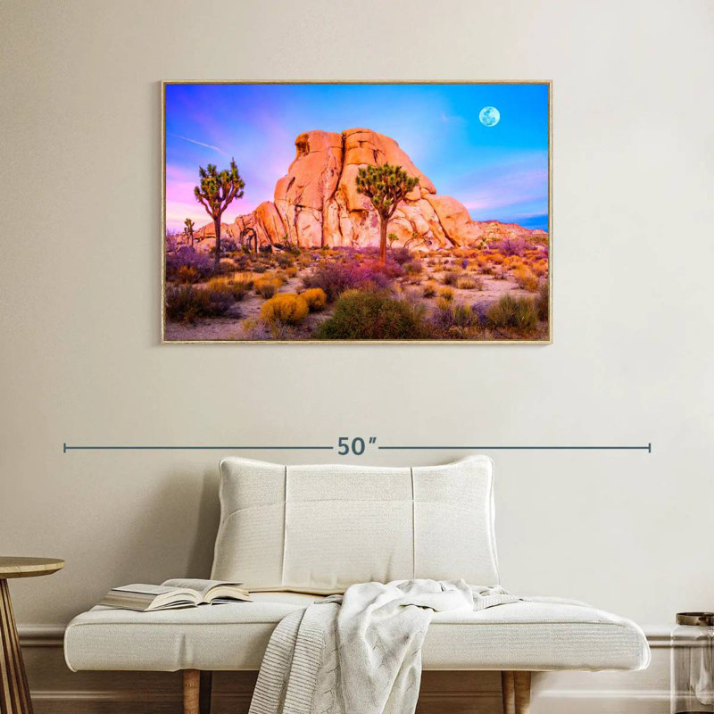 Joshua Tree National Park, Cadre flottant en bois naturel, 40 po x 27 po