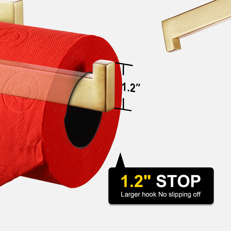 Bathroom Toilet Paper Holder Wall Mount, Brushed Gold