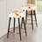 Ensemble de 2 tabourets de bar Beige Meadow Flowers Boho