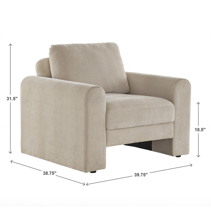Fauteuil d'appoint Hampden, Beige
