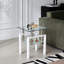 Bureau de salon en verre trempé, 2 rangements pour la table d'appoint Productivité, conception fonctionnelle